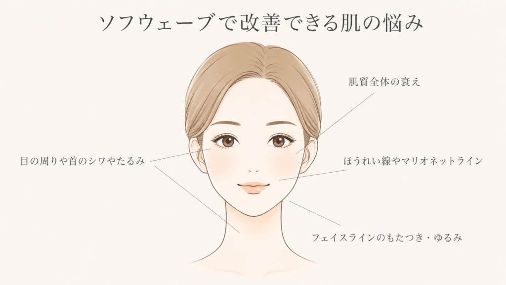 ソフウェーブの効果で改善できる肌悩み
