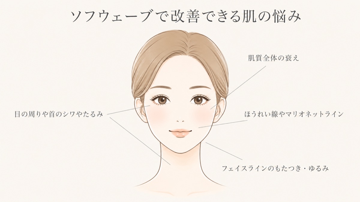 ソフウェーブで改善できる肌の悩み